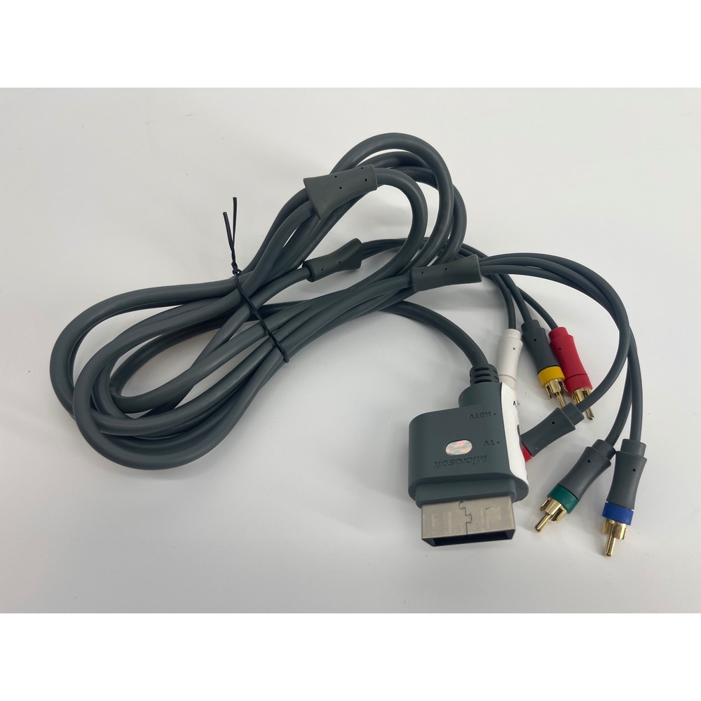 Microsoft Xbox 360 Component HD AV Cable Grey Excellent OEM TV HDTV Switch